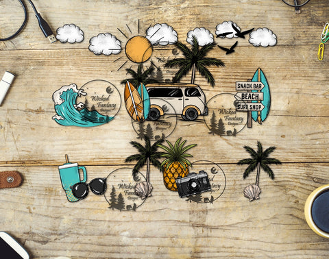 UVDTF Beach Van 20oz 30oz 10"x10" Element