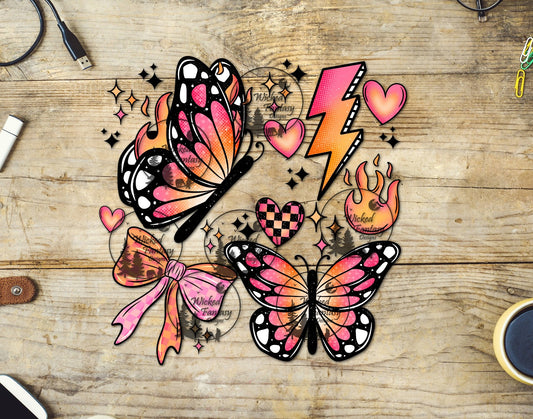 UVDTF Butterflies and Bows 6x7"