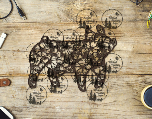 UVDTF Tooled Leather Pig