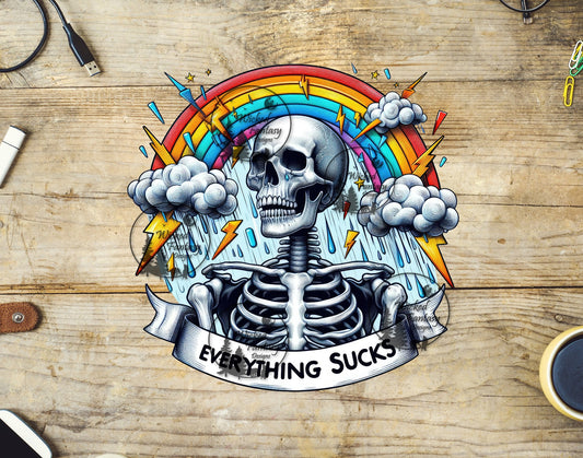 UVDTF Everything Sucks Sarcastic Skeleton