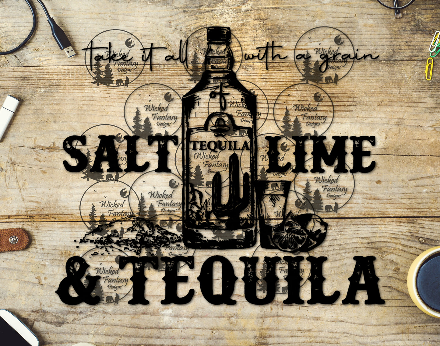 UVDTF Take It All With A Grain Salt Lime & Tequila