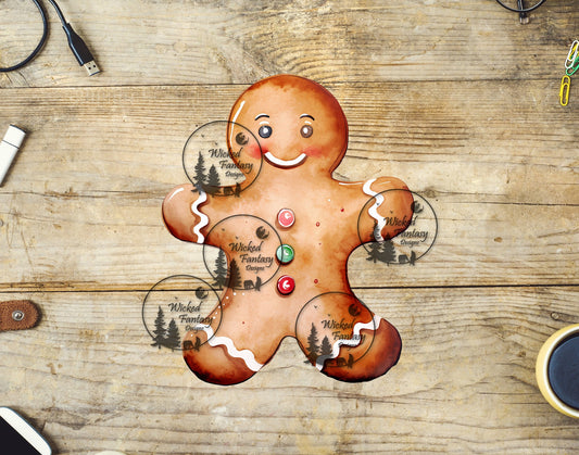 UVDTF Gingerbread Man