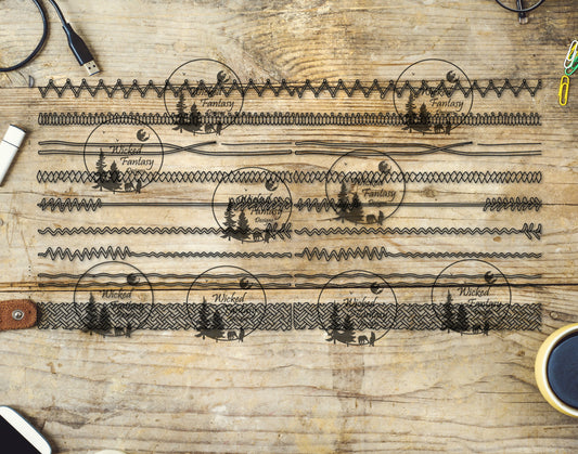 UVDTF Line Art Stitches II 6x12" Striping element