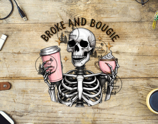 UVDTF Broke and Bougie Sarcastic Skeleton