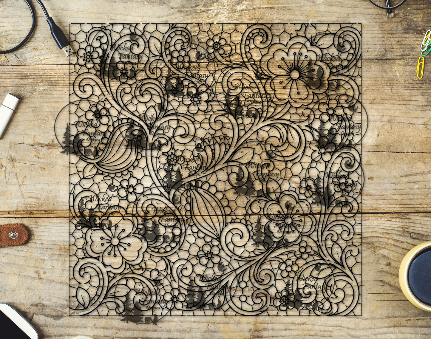 UVDTF Petal Sonata Lace 20oz 30oz 10"x10"