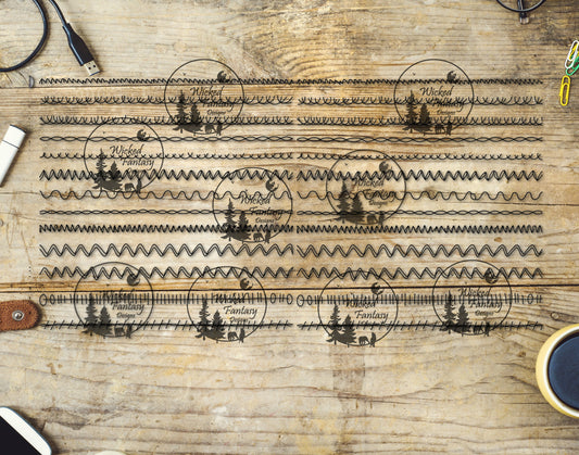 UVDTF Line Art Stitches IV 6x12" Striping element