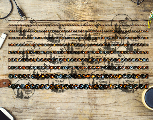 UVDTF Yooperlite Fire Beads 6x12" Striping