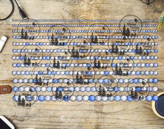 UVDTF Amazonite Beads 6x12"