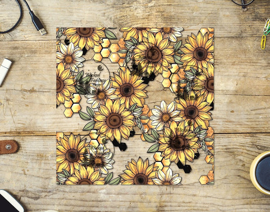 UVDTF Sunflowers and Honeycombs 20oz 30oz 10"x10" Element