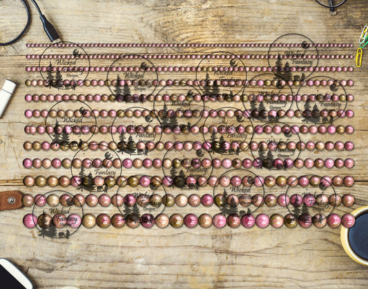 UVDTF Cherry Pink Jasper Beads 6x12"
