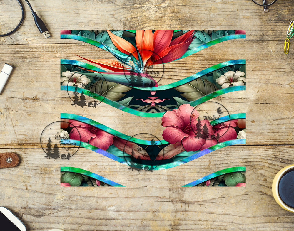 UVDTF Tropical Waveburst 20oz 30oz 10"x10" Element