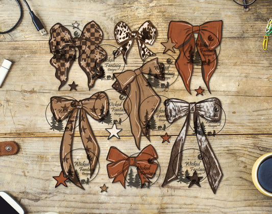 UVDTF Western Bows 20oz 30oz 10"x10" Element