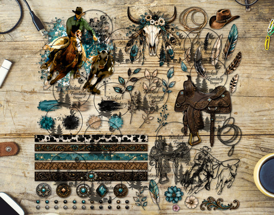 UVDTF Western Working Horse Multimedia Element Sheet