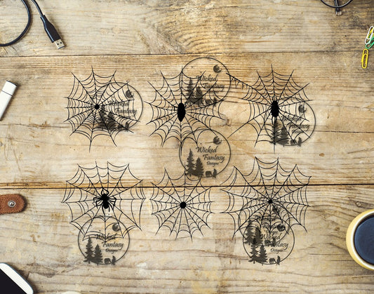 UVDTF Caught Up Spider Webs 10x8"