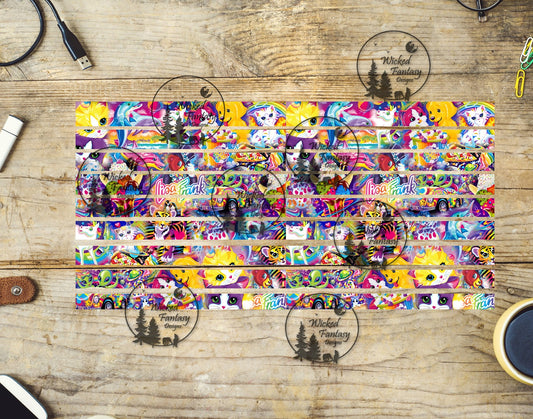 UVDTF Nostalgic Rainbow 6x12" Striping tumbler element