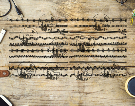 UVDTF Line Art Stitches VII 6x12" Striping element