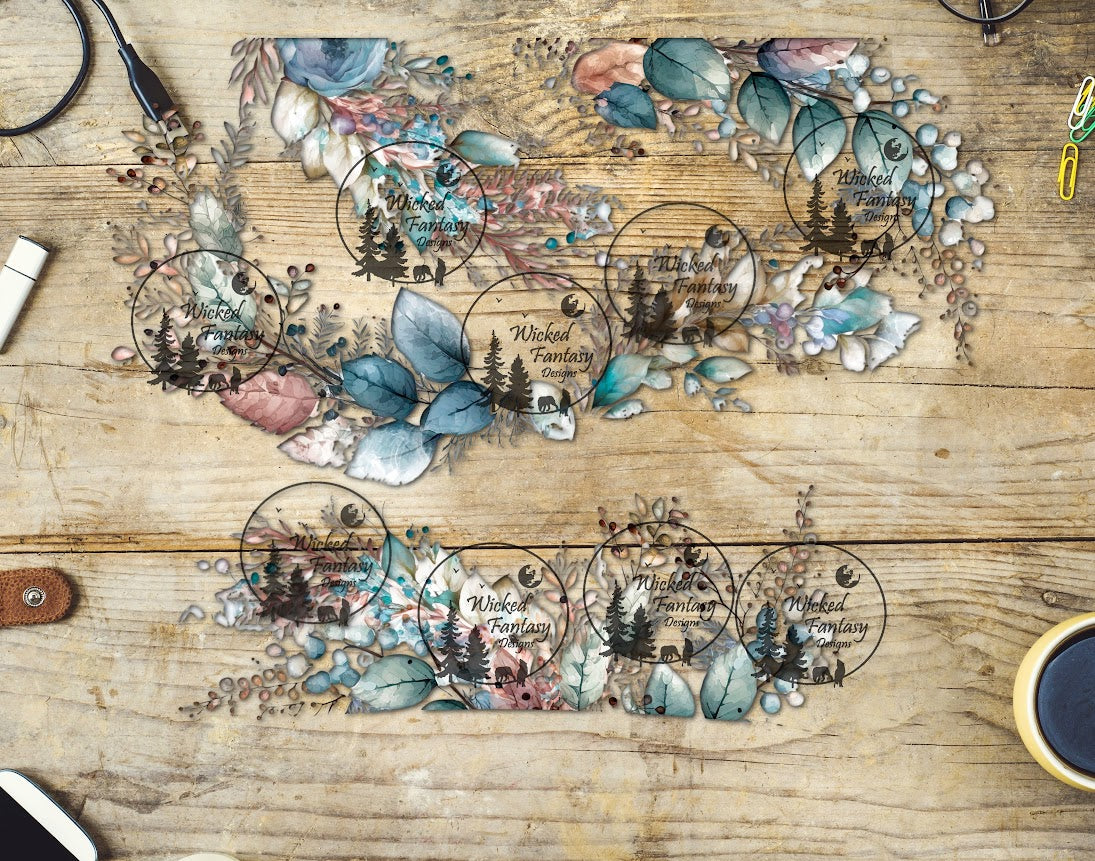 UVDTF Floral Spray 16oz 40oz Tumbler Wrap