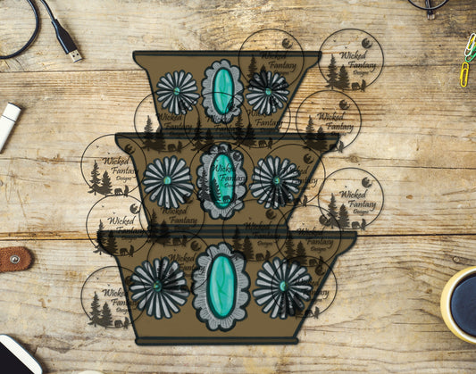 UVDTF Turquoise Conchos Casserole Dishes