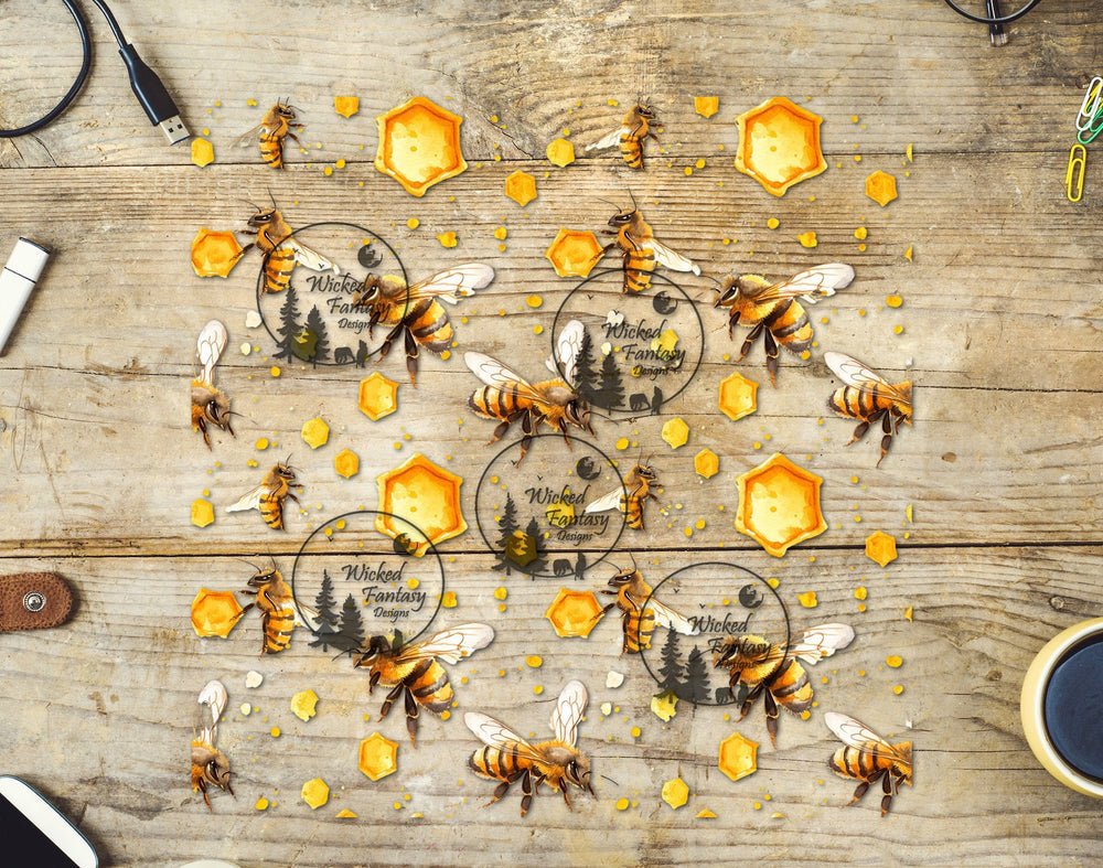 UVDTF Honey Bees 20oz 30oz 10"x10" Element