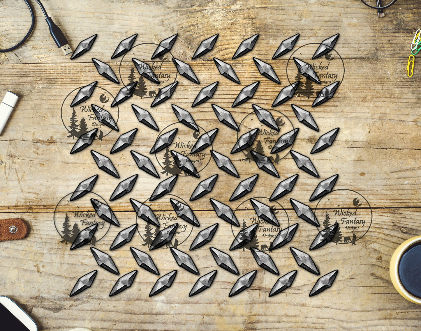 UVDTF Weathered Diamond Plate 20oz 30oz 10"x10"