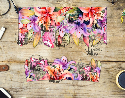 UVDTF Pastel Lilies 16oz 40oz Tumbler Wrap