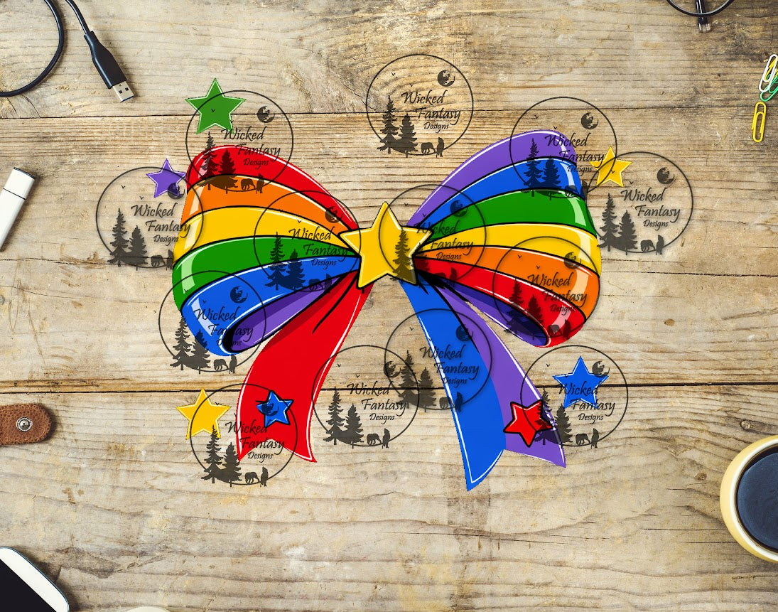 UVDTF Rainbow and Stars Bow