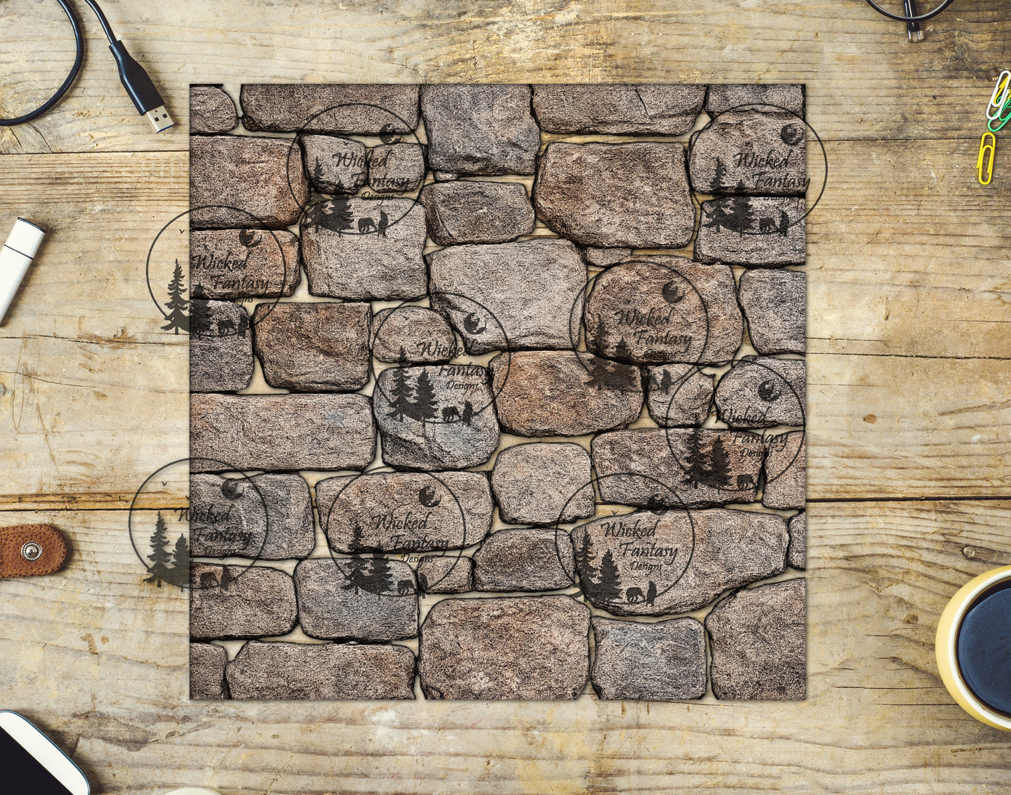 UVDTF Fieldstone Wall 20oz 30oz 10"x10" Element