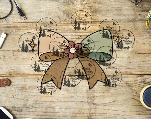 UVDTF Coffee Bean Bow
