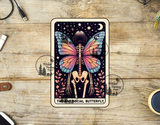 UVDTF The Antisocial Butterfly Tarot Card