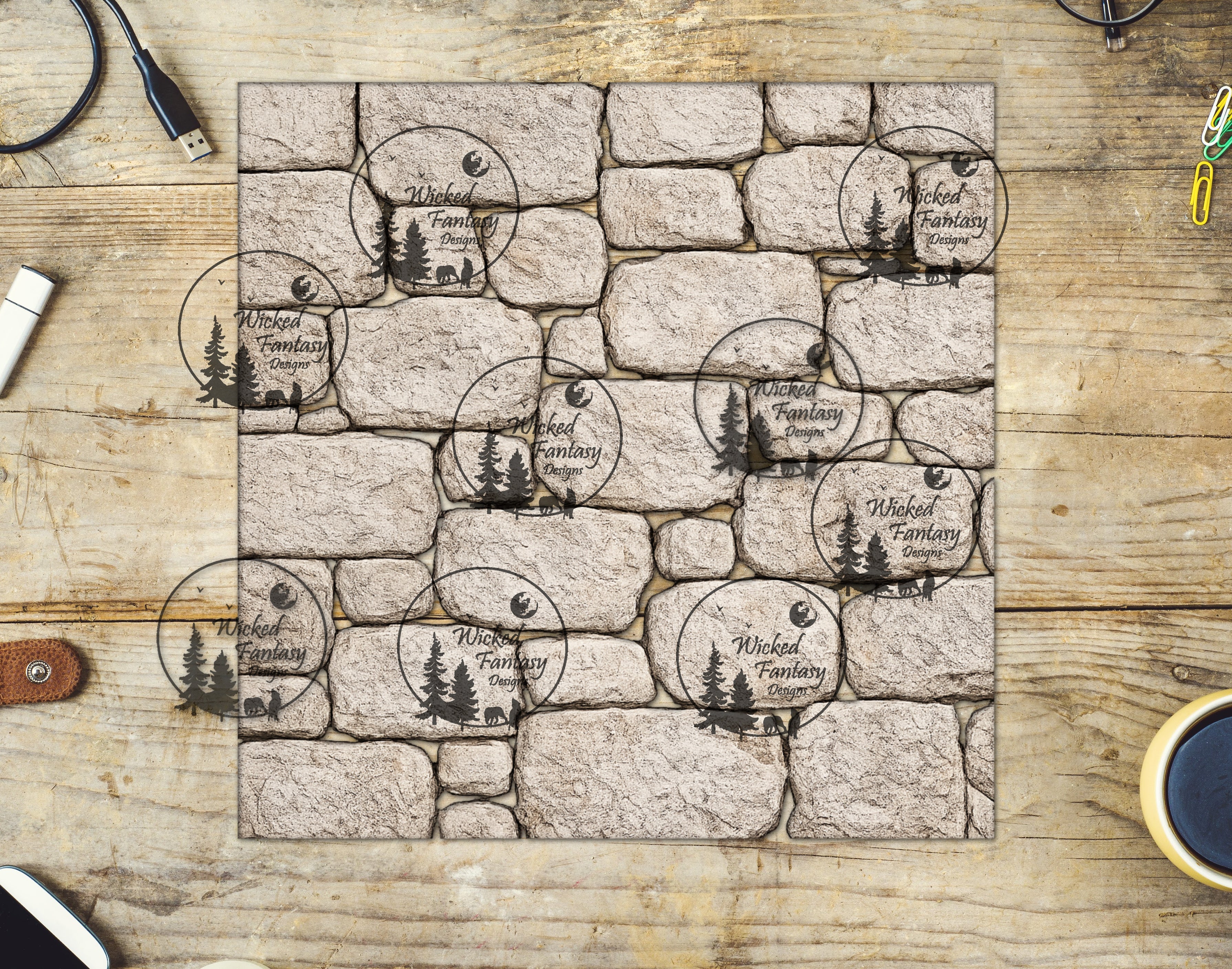 UVDTF Limestone Wall 20oz 30oz 10"x10" Element – Wicked Fantasy Designs