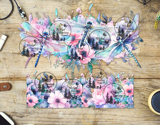 UVDTF Pastel Dragonfly 20oz 30oz 10"x10"