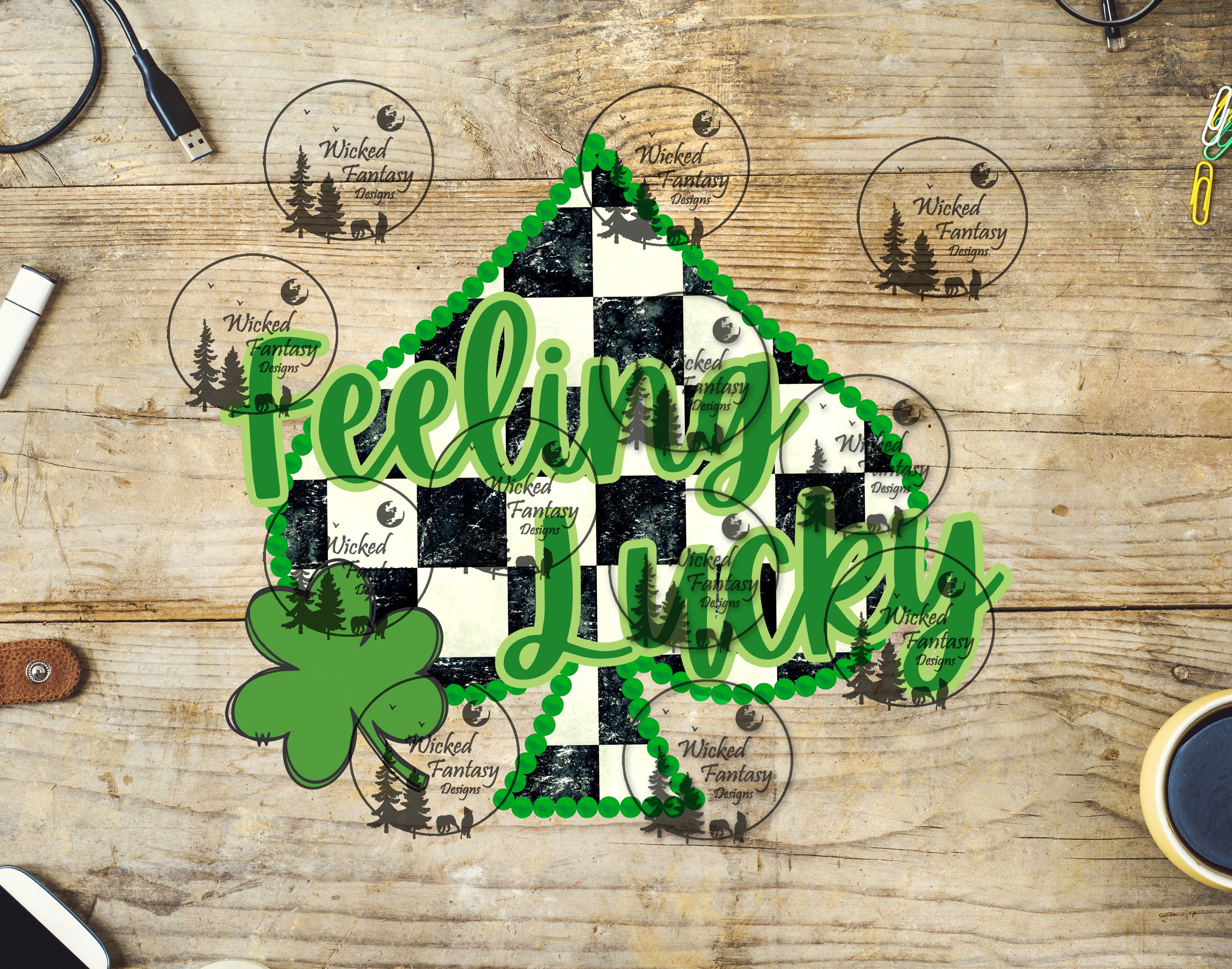 UVDTF Feelin Lucky Spade – Wicked Fantasy Designs