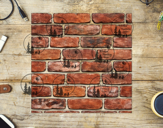 UVDTF Red Brick Wall 20oz 30oz 10"x10" Element