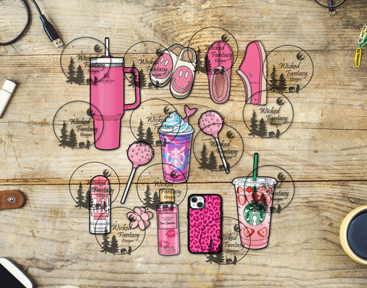 UVDTF Pink Essentials 10"x10" Element Sheet