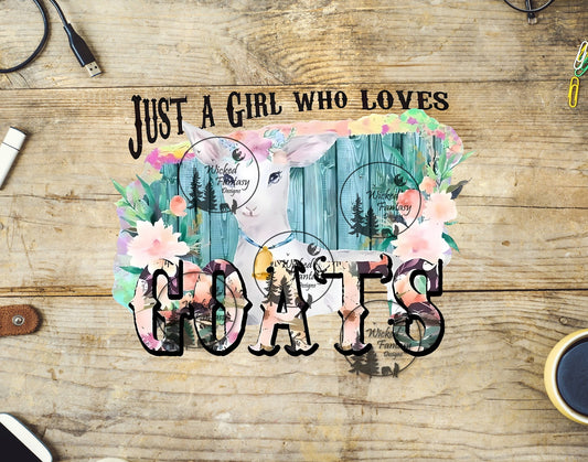 UVDTF Just a Girl Who Loves Goats