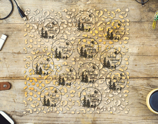 UVDTF Yellow Gradient Small Fuzzy Leopard Print 10"x10" Element Sheet