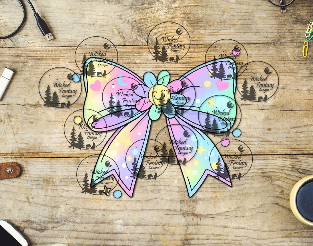 UVDTF Pastel Illustrated Bow