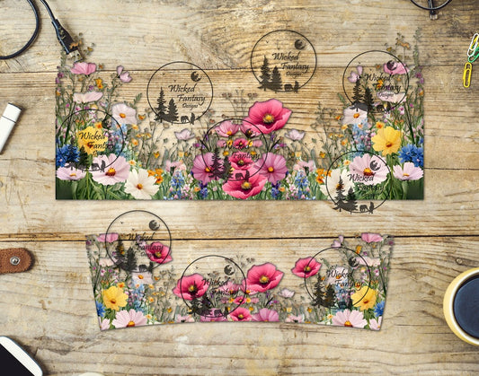UVDTF Spring Wildflowers 16oz 40oz Tumbler Wrap
