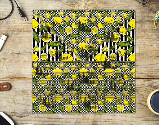 UVDTF Checkered Lemons 20oz 30oz 10"x10" Triangles and Striping Element Sheet