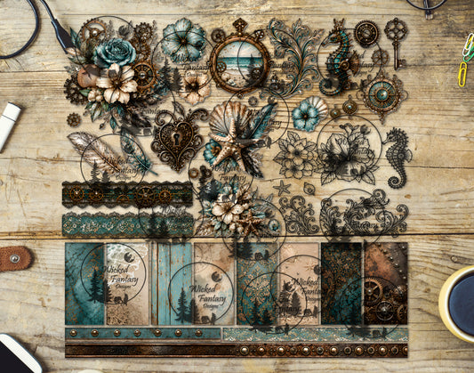 UVDTF Steampunk Beach Multimedia Element Sheet