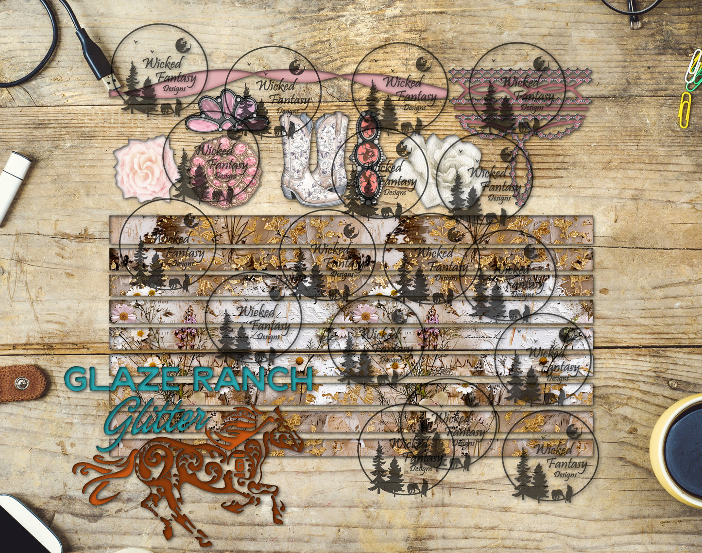 UVDTF Prairie Cowgirl Element Sheet