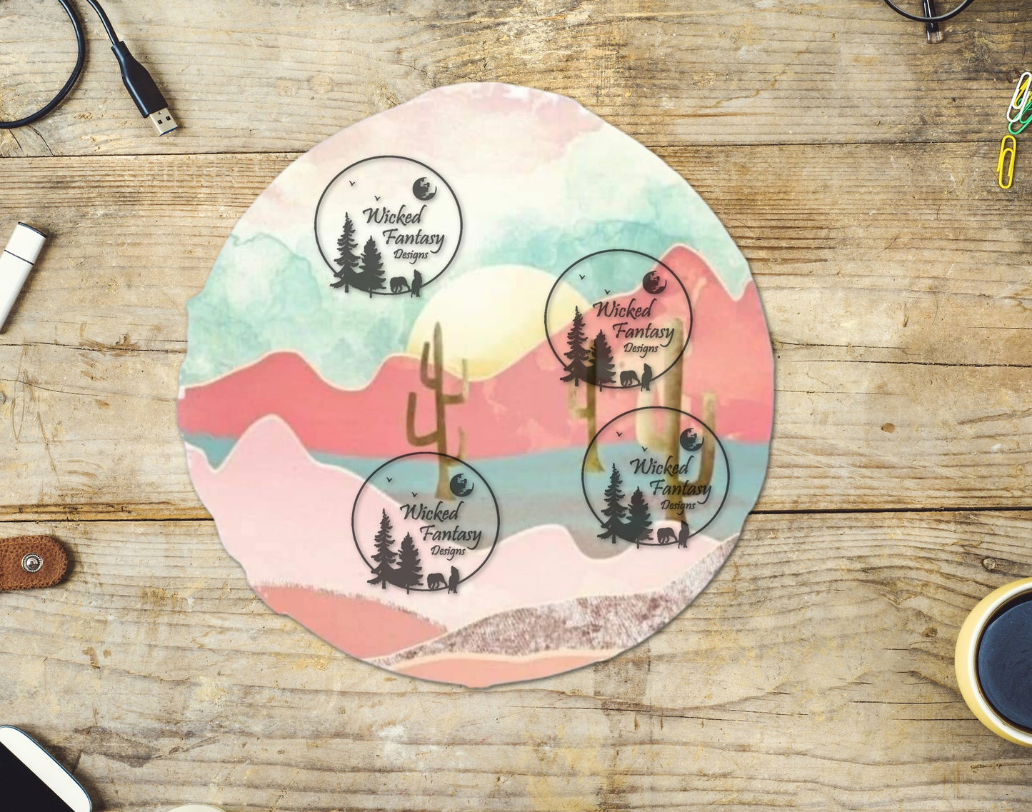 UVDTF Pastel Southwestern Desert Sunset