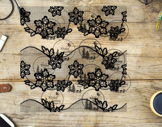 UVDTF Midnight Reverie Lace 20oz 30oz 10"x10" Element