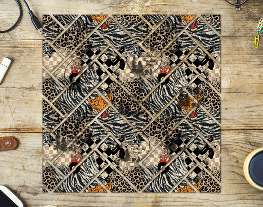 UVDTF Zebra Print Leopard Grunge Herringbone 20oz 30oz 10"x10"