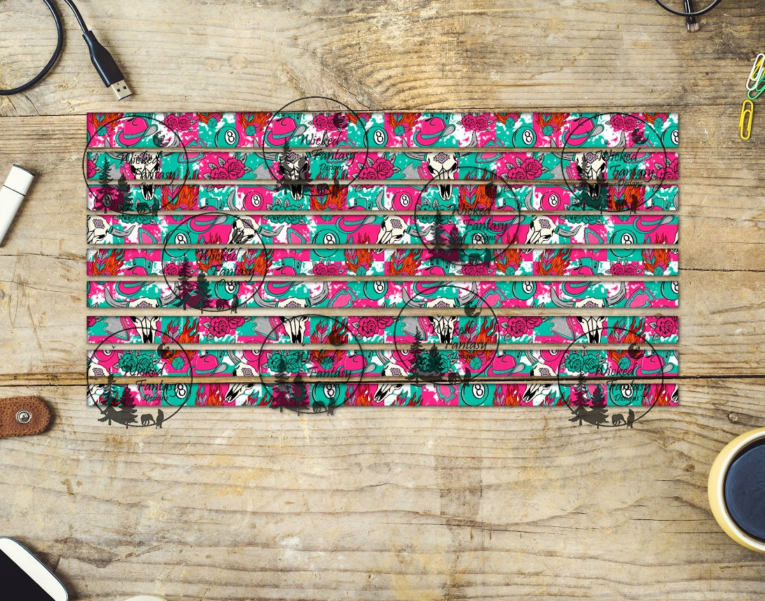 UVDTF Neon Rodeo 6x12" Striping element