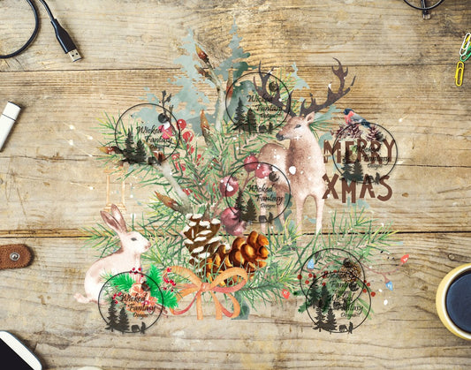 UVDTF Merry Xmas Forest Friends