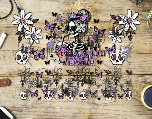 UVDTF Expensive Difficult Talks Back Daisies 16oz 40oz Tumbler Wrap