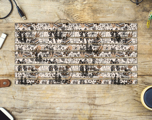 UVDTF Leopard Books and Bows 6x12" Striping element