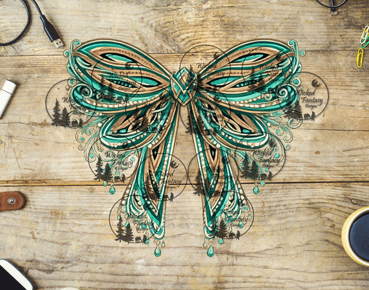 UVDTF Elegant Boot Stitch Bow