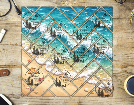 UVDTF Beach Herringbone 20oz 30oz 10"x10"